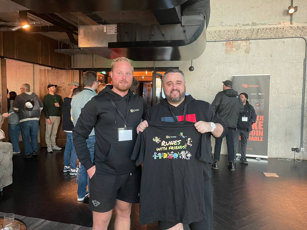 ABC Runes (@abcrunes) on Twitter photo Runes are better With Friends!
@abcrunes representing at <a href="/ordevents/">Inscribing Vegas | May 27 ๐ฐ</a> #Bitcoin Unleashed Amsterdam.
Great to meet <a href="/bruffstar/">Bruffstar</a> co-founder of <a href="/ordinalsbot/">OrdinalsBot โก</a>
Please enjoy your ABC Runes t-shirt ๐ ๐
<a href="/ABCV3NTURES/">ABC Ventures</a> <a href="/ABCOrdinals/">ABC</a> Runes are better With Friends!
@abcrunes representing at <a href="/ordevents/">Inscribing Vegas | May 27 ๐ฐ</a> #Bitcoin Unleashed Amsterdam.
Great to meet <a href="/bruffstar/">Bruffstar</a> co-founder of <a href="/ordinalsbot/">OrdinalsBot โก</a>
Please enjoy your ABC Runes t-shirt ๐ ๐
<a href="/ABCV3NTURES/">ABC Ventures</a> <a href="/ABCOrdinals/">ABC</a>