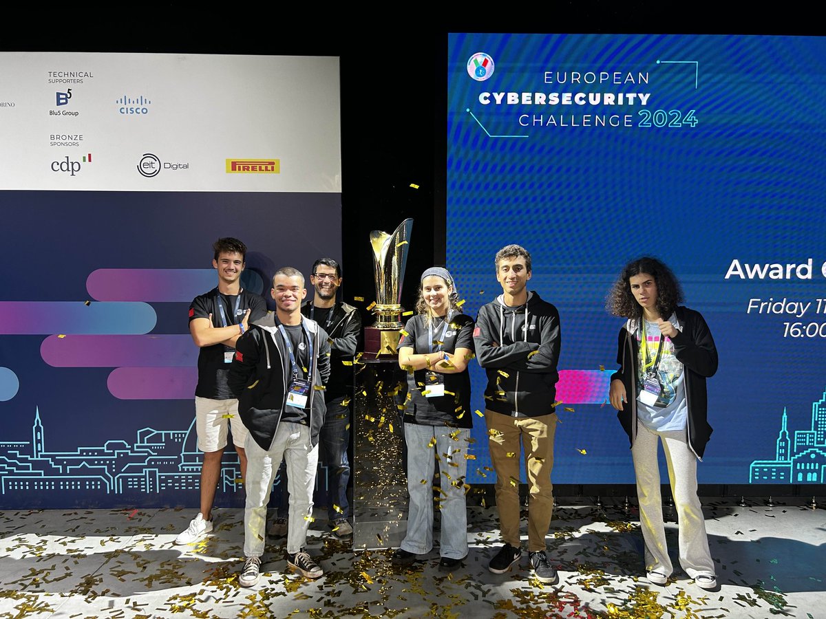 <a href="/ecsc2024/">ECSC2024</a> just finished, congrats to our players! 🎉🚩🏆

<a href="/istecnico/">Instituto Superior Técnico</a> <a href="/informatica_IST/">Informática no Técnico</a> #WeAreTecnico