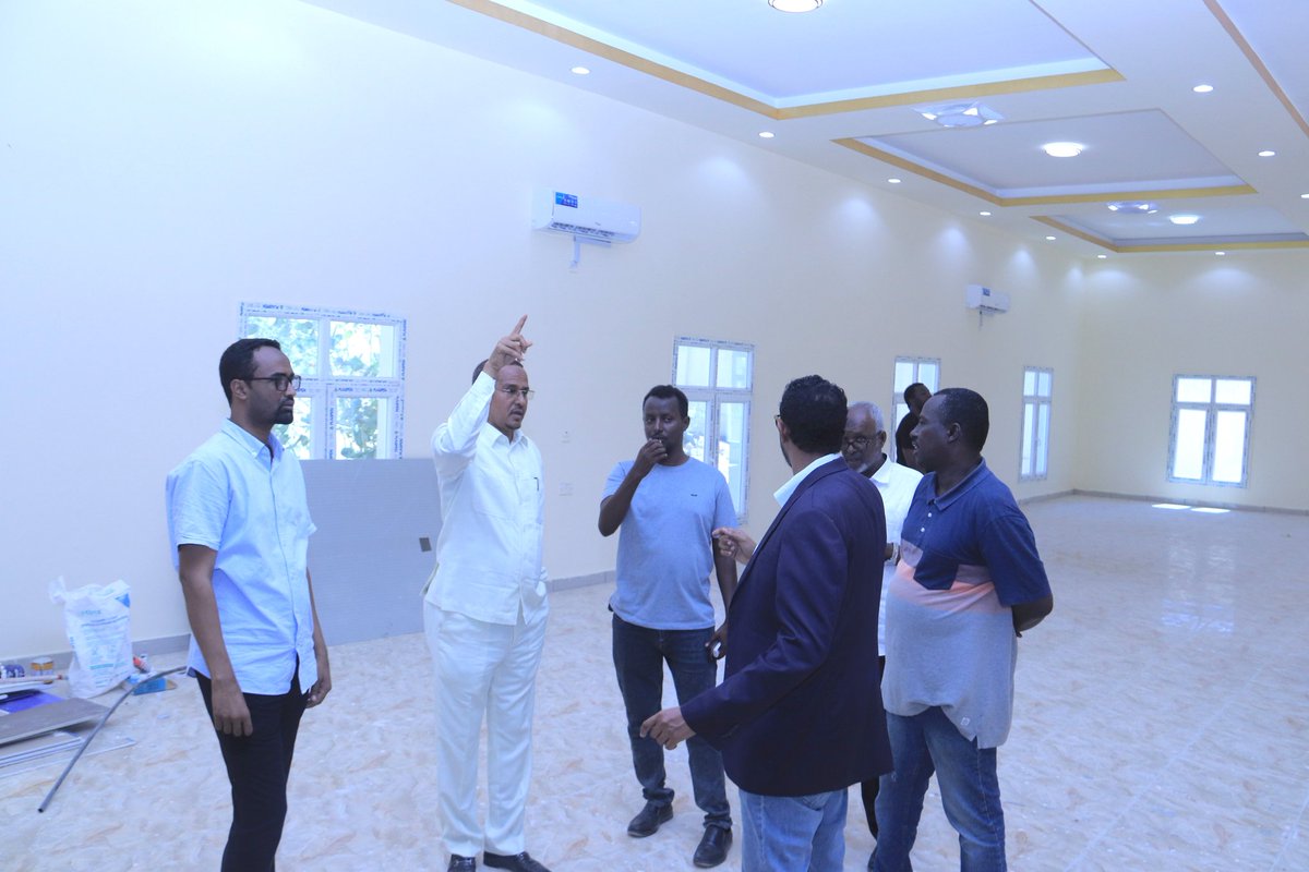 MOPEDIC_PL's tweet photo. Minister of MoPEDIC visits the nearly completed construction of the ministry's conference hall. Exciting progress on this essential facility that will enhance collaboration and high-level meetings. #MoPEDIC #ConstructionUpdate https://t.co/uAObQgTbBi