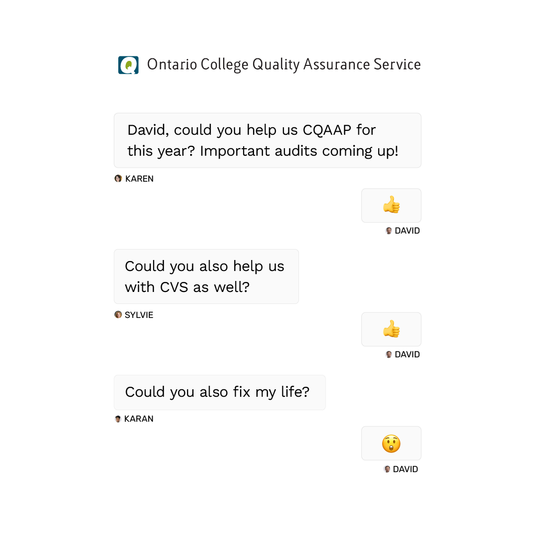 ocqas's tweet photo. Exciting news! David Vares will now be supporting us and our partners with CQAAP and CVS, and we couldn’t be happier!

#OCQAS #QualityAssurance #OntarioColleges #Ontario #education #collaboration https://t.co/uYUBiCIiyJ