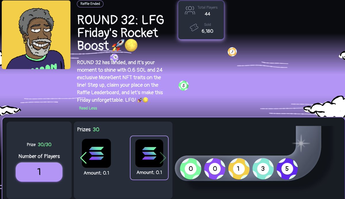 Congratulations to all the winners of Round 32👏🥳

🎁 30 Prizes were given out in total, including the following:

<a href="/Nense1000/">Poko a poko.</a> - 0.1 $SOL
<a href="/Pukesas/">Pukelo</a> - 0.1 $SOL
<a href="/LanferTuyay/">LoReNz27 @ SUPRA</a> - 0.1 $SOL
<a href="/rancidcrypto/">RancidCrypto</a> - 0.1 $SOL
<a href="/aiolag65/">Giov123 $MOON | 🐉 $MON | PlayFi</a> - 0.1 $SOL
<a href="/LACG2025/">LACG CRYPTO</a> - 0.1 $SOL

@arrozmassa - 1.5x $MOON