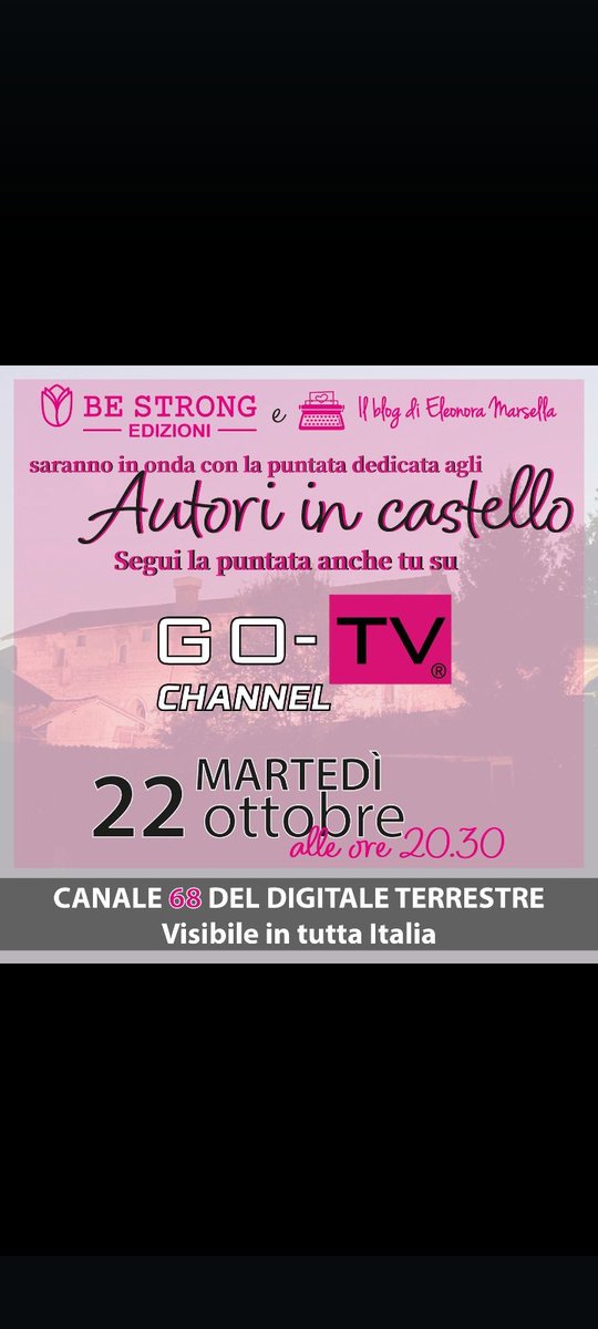 CigoliniDiego's tweet photo. Ci vediamo sul canale GO-TV CHANNEL oppure in streaming sul sito GO TV . org 🖤🖤🖤

#libri #Libro #Book #books #autori #scrittori #scrittoriemergenti https://t.co/hH8mZXzzsi