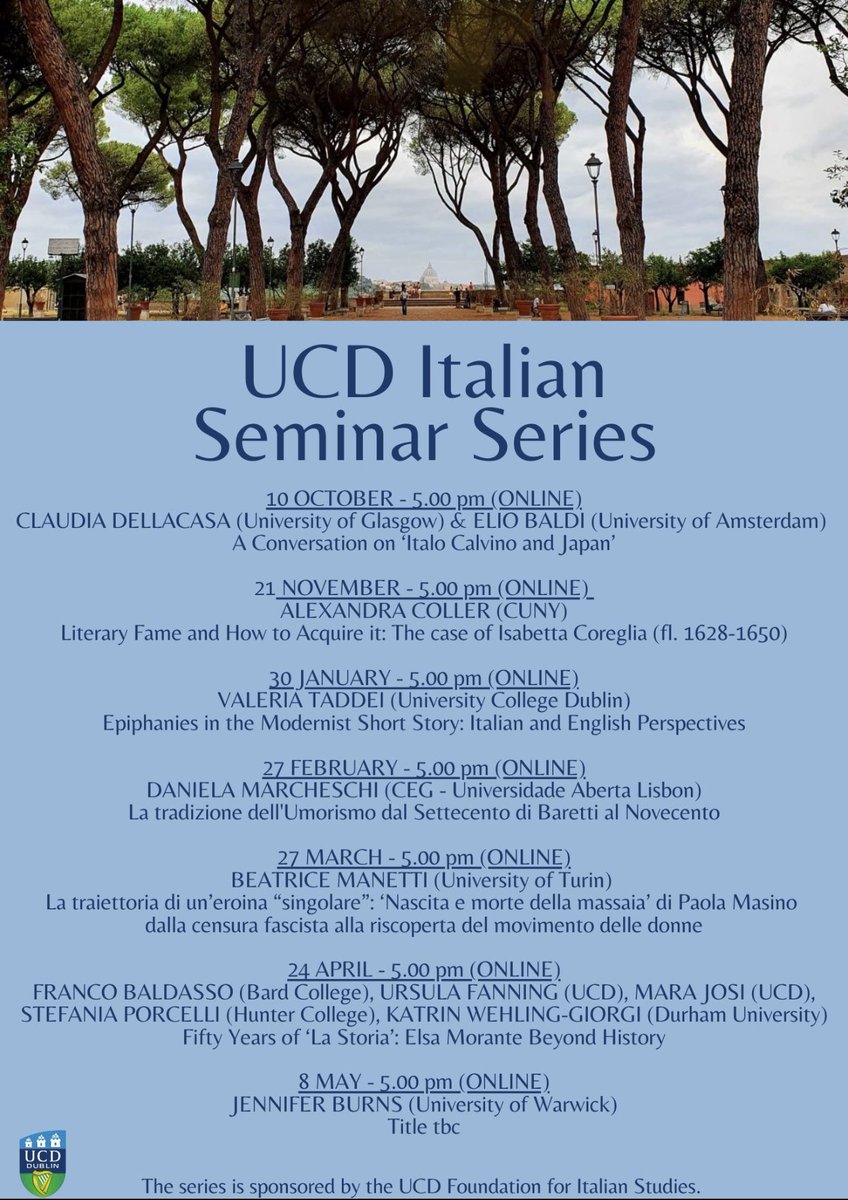 UCDItalian (@ucditalian) on Twitter photo A brilliant and inspiring conversation on @Cla_Dellacasaās recent book by <a href="/MHRABooks/">The MHRA is no longer on X</a>! Great kick off for our Seminar Series! Stay tuned! A brilliant and inspiring conversation on @Cla_Dellacasaās recent book by <a href="/MHRABooks/">The MHRA is no longer on X</a>! Great kick off for our Seminar Series! Stay tuned!
