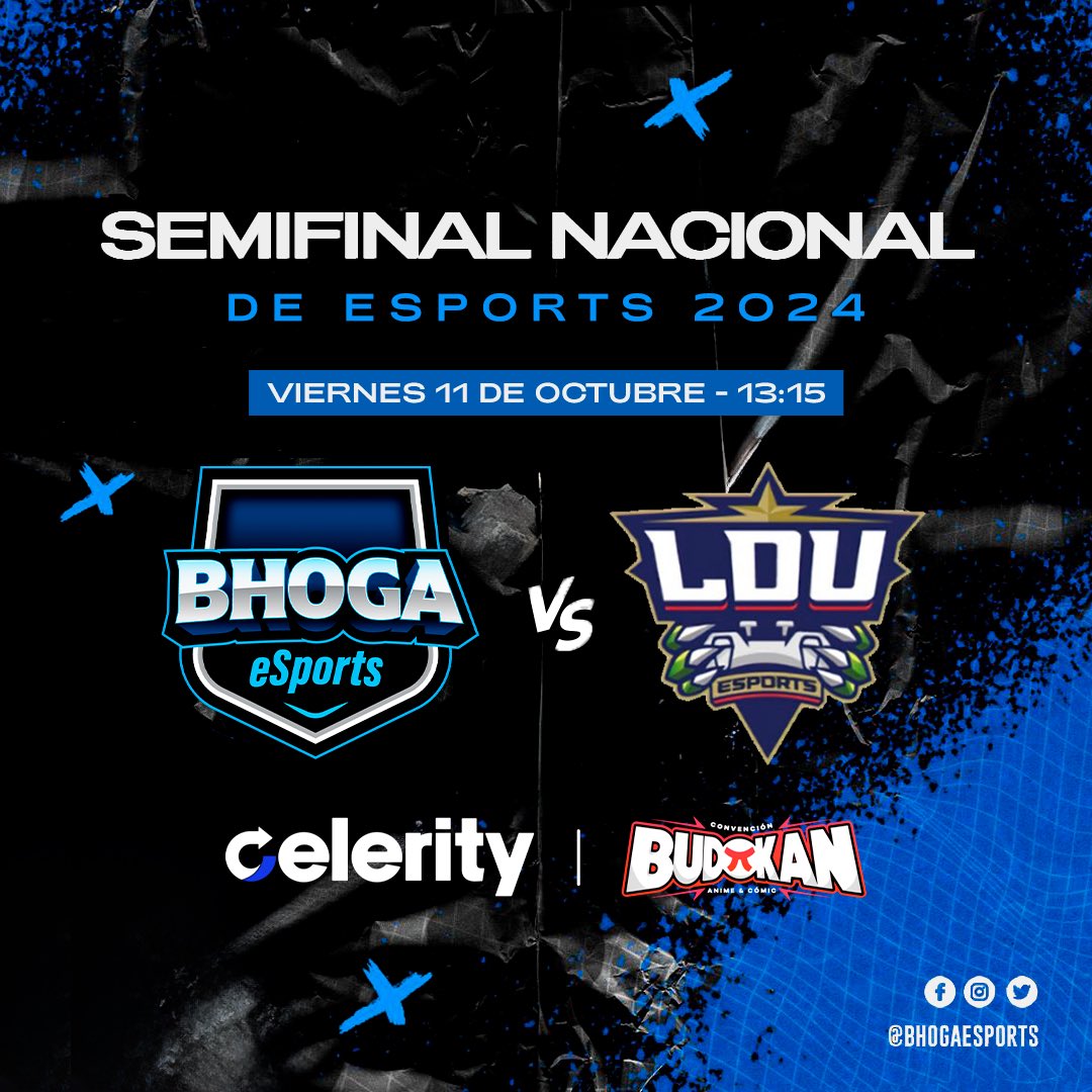 Hoy enfrentamos a <a href="/lduesports/">LDU Esports Oficial</a> en el @torneo_celerity 🤝🏻
Nos vemos en la Grieta del <a href="/budokanec/">BudokanEC</a> 🫡
#esports #budokan2024 #celerityesports #worlds2024 #leagueoflegends