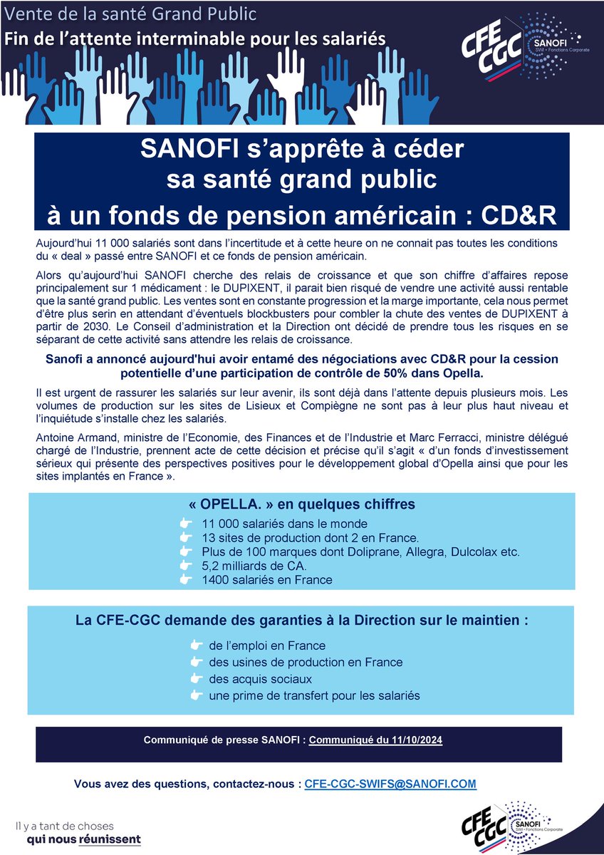 CFE-CGC SANOFI (@cfesag) on Twitter photo 