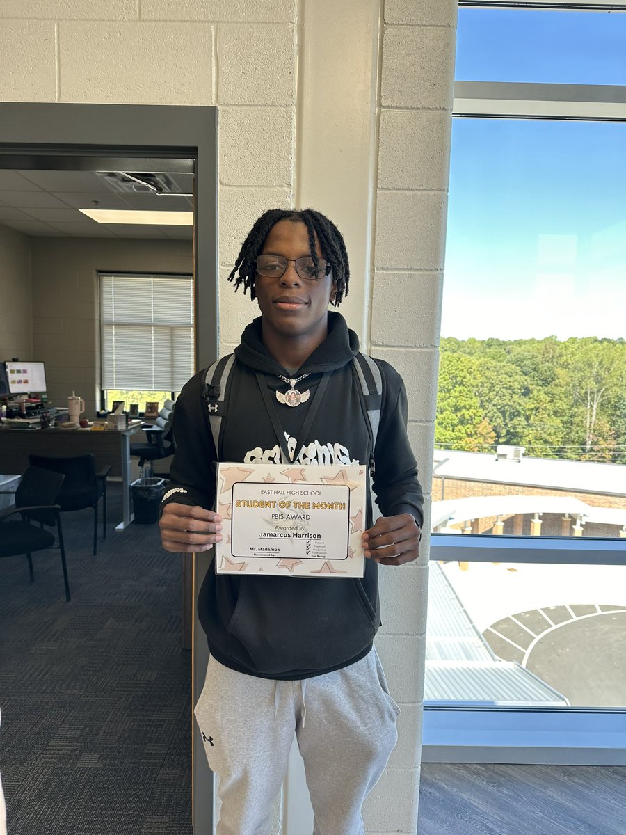 Congrats to <a href="/Jamarcus__5/">Jamarcus Harrison</a> for being named student of the month!
Not only is he a great ball player. He is a fantastic student in the classroom!

#OKG
#Together

<a href="/Matttur/">Matt Turner</a>
<a href="/EastHallSports/">VIKINGS</a> <a href="/GeorgiaStateFB/">GSU Football</a> <a href="/gasouthernfb/">Georgia Southern Football</a> <a href="/UWGFootball/">West Georgia Football</a> <a href="/CoachLandis22/">Brian Landis</a> @kenneKennedy wstfb dy