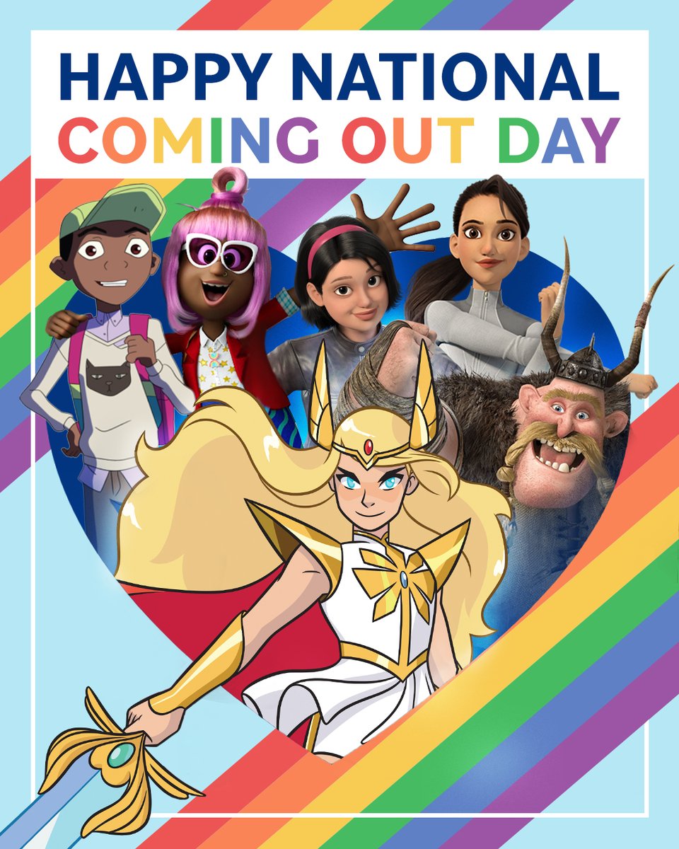 Dreamworks's tweet image. Today and every day, we celebrate the courage it takes to live your truth. Happy National Coming Out Day! ❤️🧡💛💚💙💜