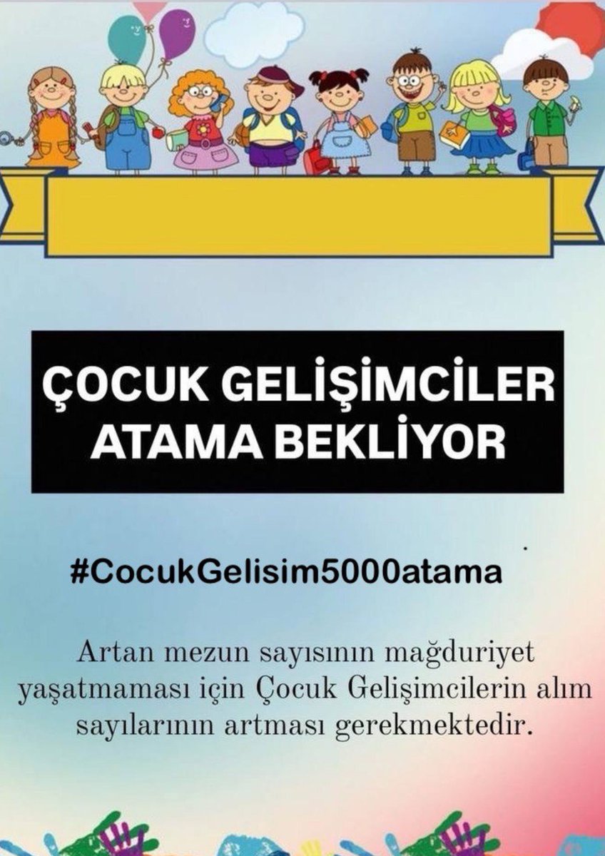 Çocuk Gelişimci (@cgnur_) on Twitter photo <a href="/CocukGelisim_/">ÇOCUK GELİŞİMCİLER PLATFORMU</a> Çocuğuna ücretsiz bir şekilde gelişimsel değerlendirme testleri uygulayıp, ay ay gelişim takibi yaptırmak isteyen aileler ne yazıkki her ASM'de ÇOCUK GELİŞİMCİYE ulaşamayıp bu haktan mahrup kalmaktadırlar
<a href="/drmemisoglu/">Prof. Dr. Kemal Memişoğlu</a>
#CocukGelisim5000atama <a href="/CocukGelisim_/">ÇOCUK GELİŞİMCİLER PLATFORMU</a> Çocuğuna ücretsiz bir şekilde gelişimsel değerlendirme testleri uygulayıp, ay ay gelişim takibi yaptırmak isteyen aileler ne yazıkki her ASM'de ÇOCUK GELİŞİMCİYE ulaşamayıp bu haktan mahrup kalmaktadırlar
<a href="/drmemisoglu/">Prof. Dr. Kemal Memişoğlu</a>
#CocukGelisim5000atama