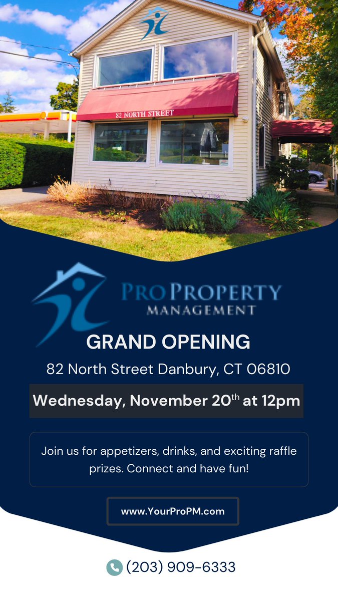 yourpropmct's tweet image. 🎉 14 Years Strong &amp;amp; Growing! 🎉

Join us on November 20th for a special ribbon-cutting ceremony to celebrate our journey and the exciting future ahead. 

#14YearsStrong #NewOffice #ProPropertyManagement #RibbonCutting #ThankYouCommunity #yourpropmct 
YourProPM.com