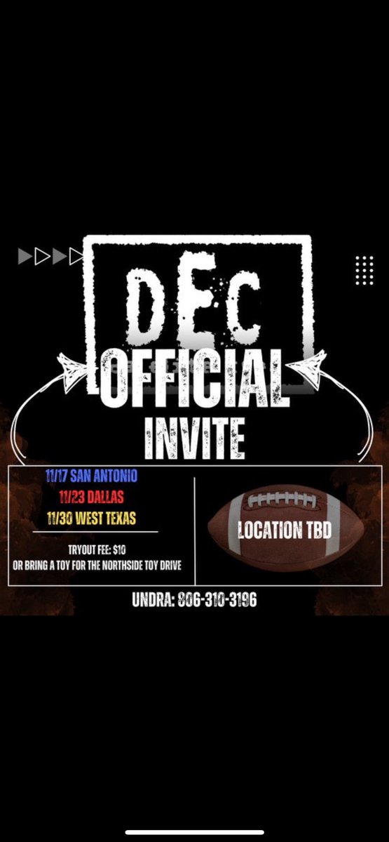 Blessed for the opportunity to represent myself 🙏🏼
<a href="/TexasElite7v7/">Da Elite Crew (DEC)</a>