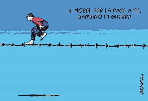 nonsonpago1's tweet image. .@maurobiani
#NobelPeacePrize 
Il mio Nobel per la pace ai bambini di guerra.
Oggi su @repubblica

#Biani !

#blobwar #blob @BlobRai3