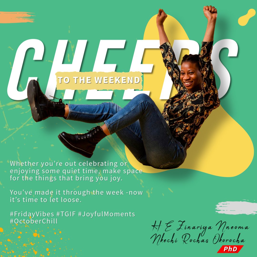 NkechiRochas's tweet photo. Cheers to the weekend!
Whether you’re out celebrating or enjoying some quiet time, make space for the things that bring you joy.
You’ve made it through the week -now it’s time to let loose.
#fridayvibes #TGIF #joyfulmoments #octoberchill https://t.co/eAcWEfvf1H
