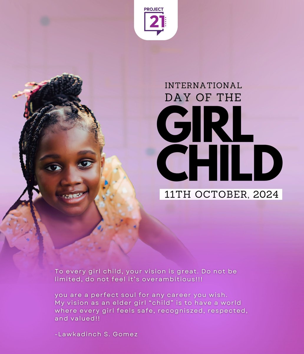 Happy #InternationalDayoftheGirl2024 

Today more than ever; 
We believe in Girls’ vision for the future ❤️

Together we can build a better society for girls!!