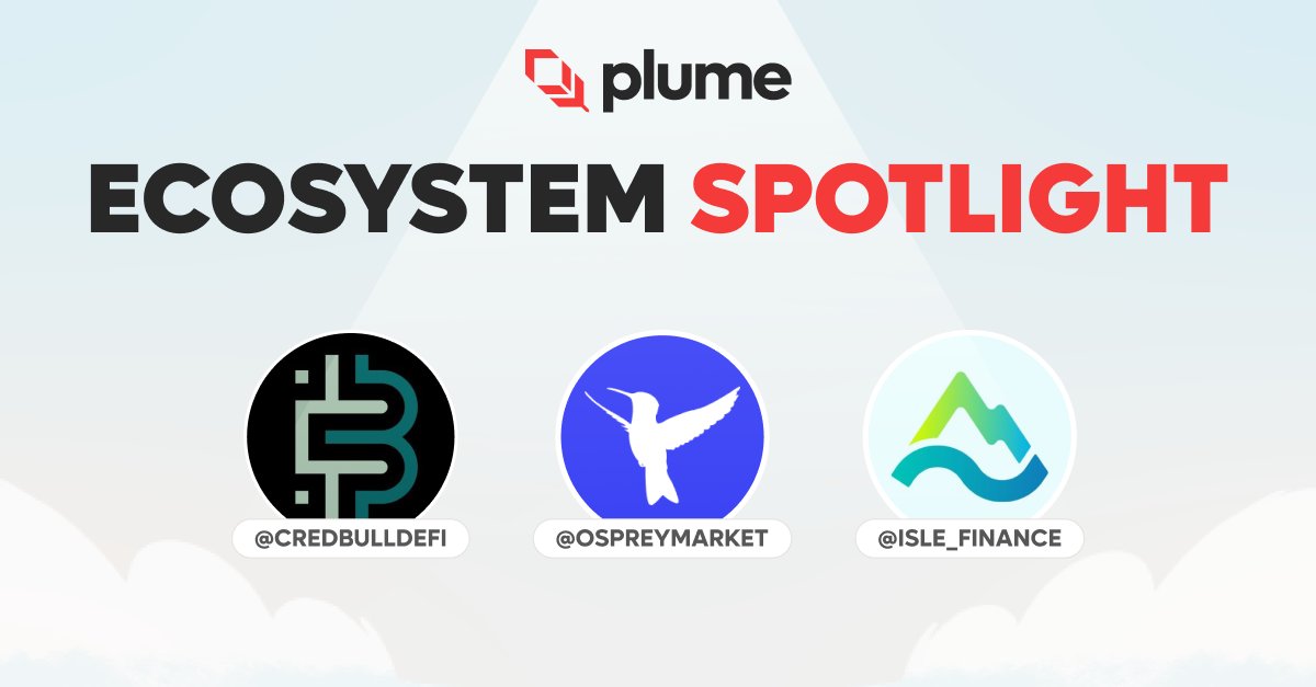 Dive into the RWAfi revolution with three standout projects supercharging our ecosystem's growth! Discover how they're reshaping the landscape with their innovative solutions.
🪶 <a href="/credbullDeFi/">Credbull</a>
🪶 <a href="/OspreyMarket/">Osprey Market</a>
🪶 @isle_finance

Full blog here 👇
plumenetwork.xyz/blog/rwafi-eco…