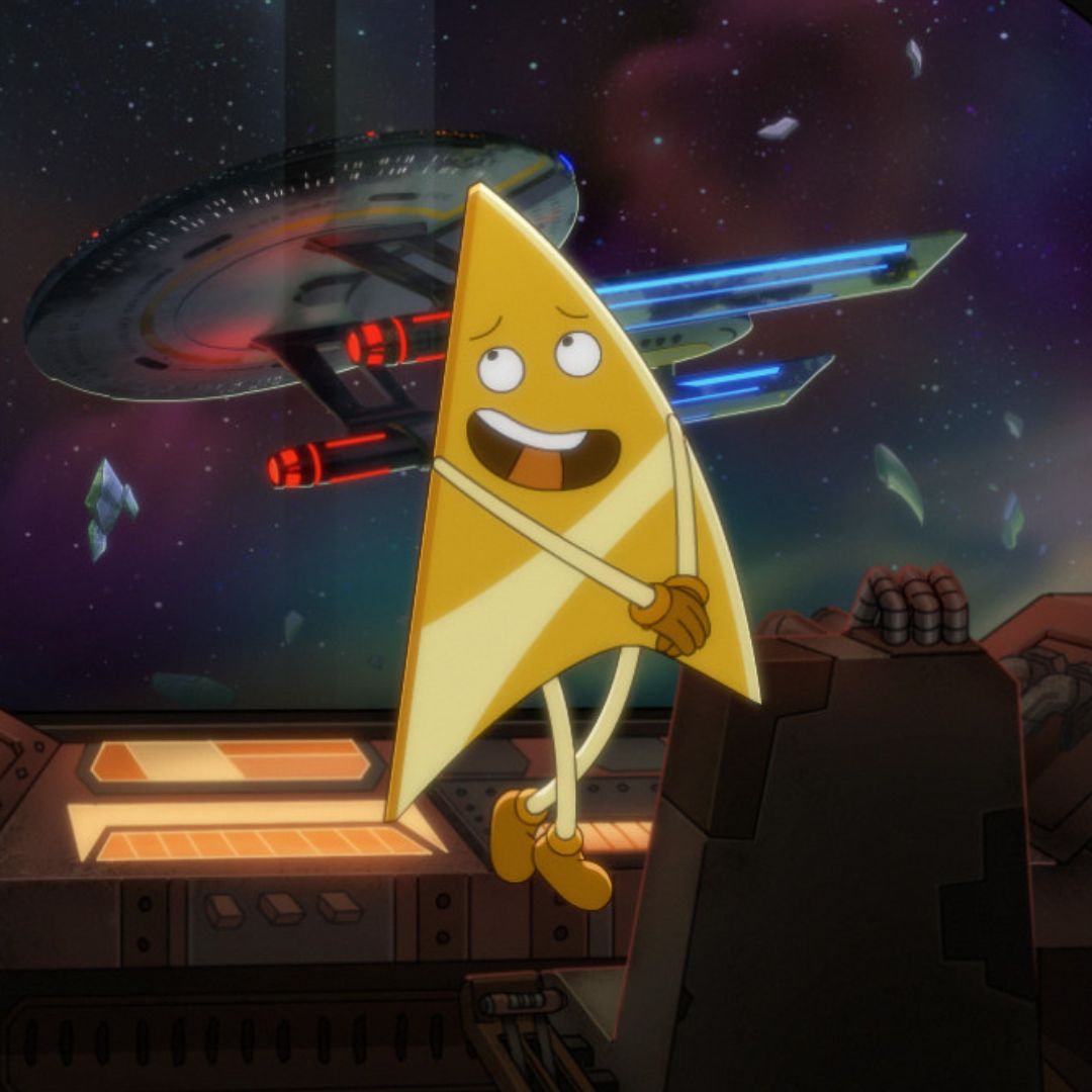 StarTrekOnPPlus's tweet photo. How it feels to watch the new #StarTrekLowerDecks trailer for the 47th time. https://t.co/hgjukCQOpT