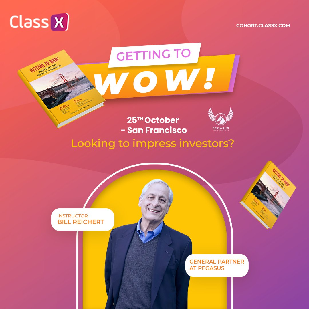 classx_tech's tweet photo. 🚀 Unlock top secrets from Silicon Valley and learn how to craft a pitch that gets investors saying "WOW!" Don’t miss this chance to elevate your pitching game and gain insider knowledge from one of the best in the business. #StartupSuccess  #Entrepreneurship  #Leadership #ClassX https://t.co/YRET8kOS4I