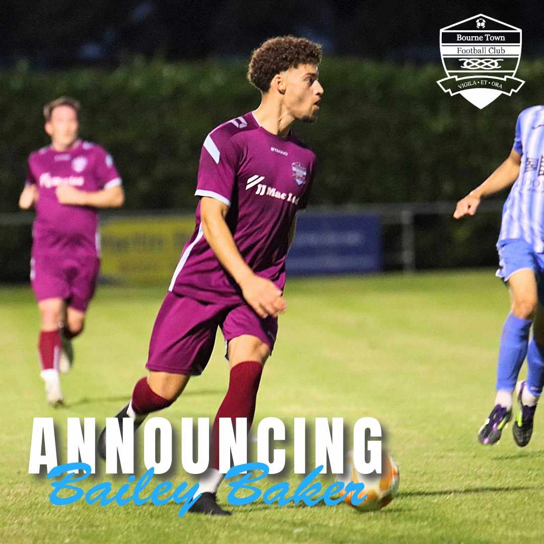 We are delighted to add Bailey Baker to the squad from Grantham Town. A versatile player who adds squad depth. His previous clubs include Stocksbridge and Goole. Thanks to Grantham for their cooperation. He is cup tied for tomorrow but will be with the squad for Wisbech!!