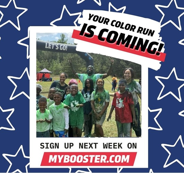 🎉BIG NEWS! 🎉 Our Mustang Color Run fundraiser kicks off soon! #schoolfundraiser #supportourschool #choosebooster
💻 Sign up online at MyBooster.com – 10/14/2024
🎉 Fundraiser Kickoff in school – 10/29/2024
👟 Event Day – 11/08/2024