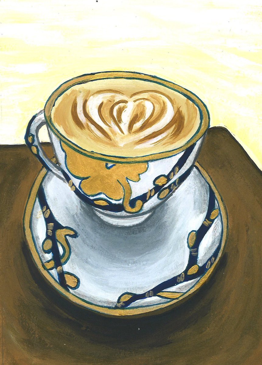 MaryJuliaCraft's tweet photo. This piece is based on a photo I took of my coffee in a shop in Charleston, SC. It is a couple years old and the original has sold, but prints are still available: https://t.co/dYax8KfXVp
#originalpainting #etsyshop #nashvilleartist #coffeeart #coffeelover #coffeepainting https://t.co/4FWN4lGmVc