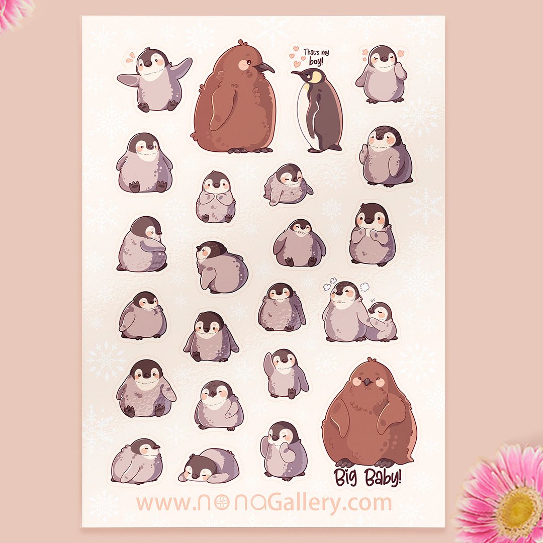 Your sticker collection is about to get a major upgrade – introducing my brand new sticker sheets, now available on my online store! From Moo Deng the pygmy hippo and Pesto the big baby penguin, to cryptids, crustaceans, and guinea pigs/hamsters🐹🐧🦛🦐👽

nonagallery.com/collections/st…