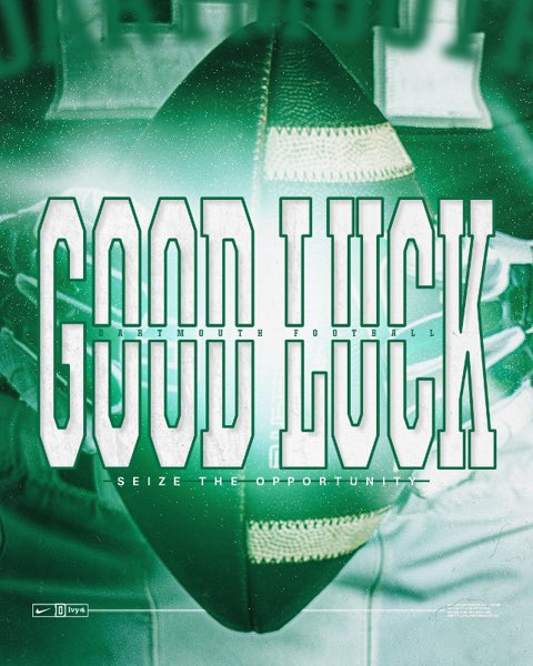 Thanks <a href="/DartmouthFTBL/">Dartmouth Football</a> and <a href="/coachirishodea/">Danny O'Dea</a> for the good luck today !