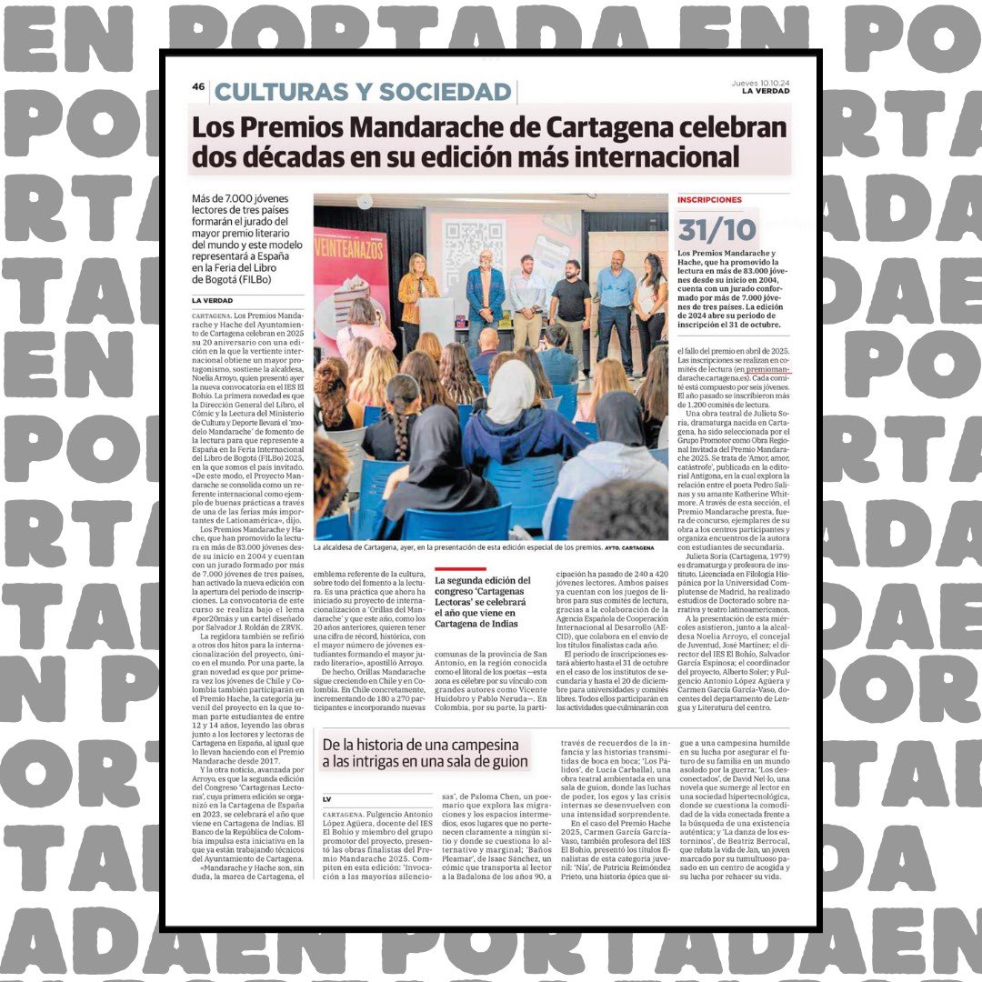 Teníamos que postear sobre esto porque es brutal🤯 (y porque estamos súper orgullosas😝)

Mandarache es un proyecto de educación lectora de gran recorrido y aunque nuestro valor reside en cambiar libro a libro, debate a debate, taller a taller a los jóvenes que nos acompañan …🧵