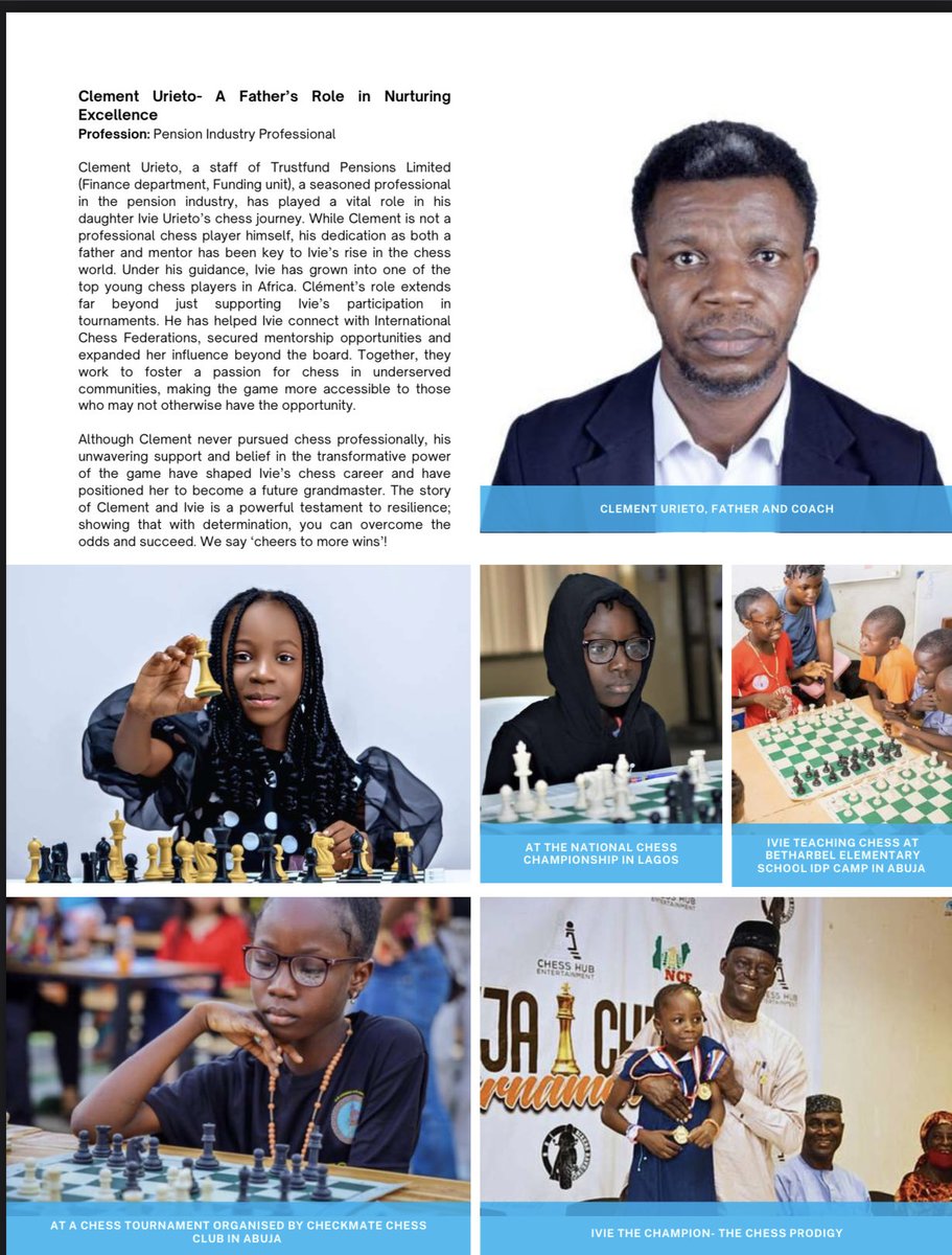 Trustfund pensions where my dad works spotlighted my chess journey in their newsletter. If you’re thinking of saving for your retirement, TFP is a place you should consider.⁦<a href="/trustfundpltd/">Trustfund Pensions Limited</a>⁩ ⁦<a href="/thegiftofchess/">The Gift of Chess</a>⁩ ⁦<a href="/chessinslums/">CHESS IN SLUMS AFRICA</a>⁩ ⁦<a href="/Tunde_OD/">Tunde Onakoya</a>⁩