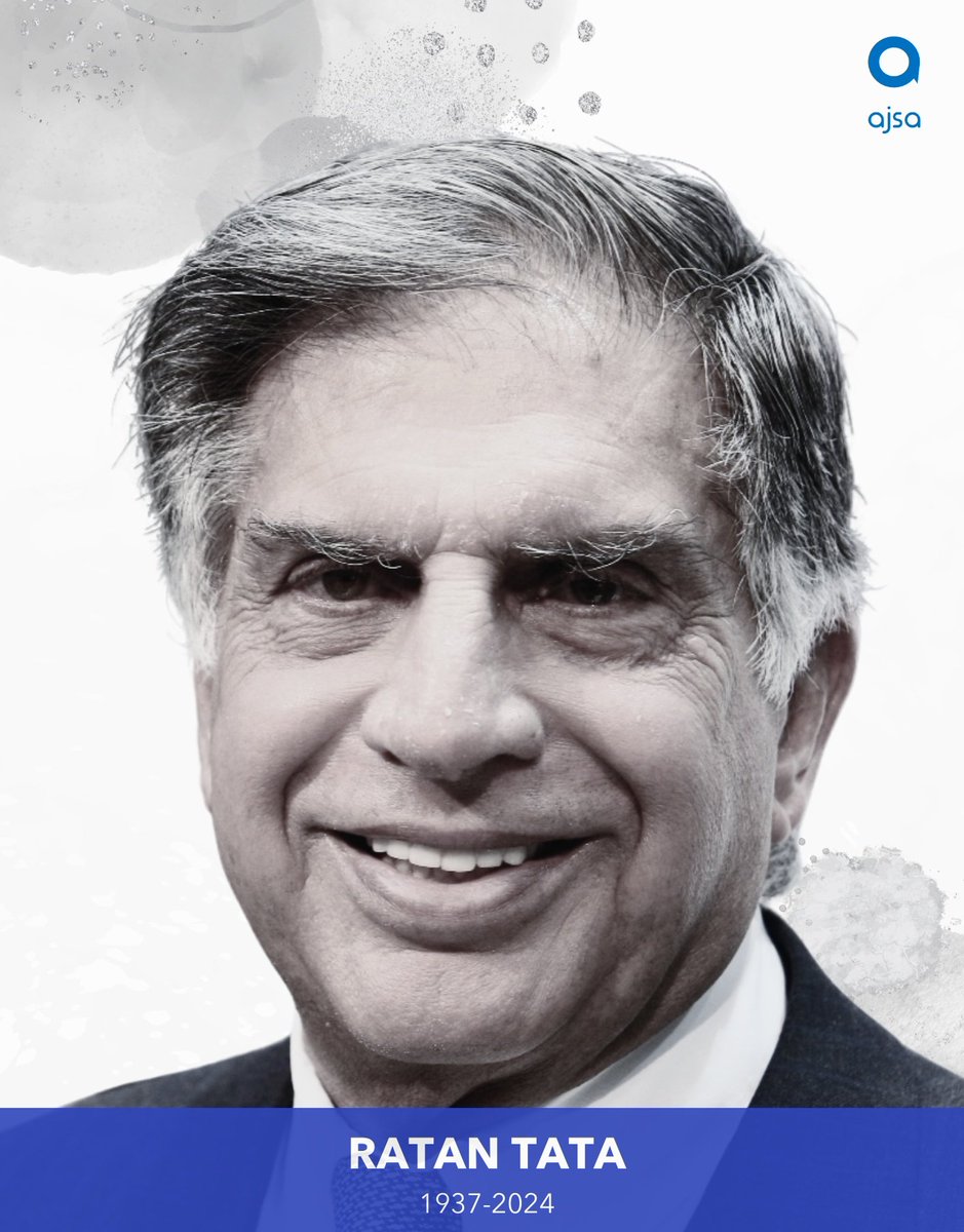 It is with great sadness we bid farewell to Sir Ratan Tata, a visionary leader and an extraordinary philanthropist. He was a true beacon of compassion, integrity and visionary leadership. 

His legacy will continue to inspire and guide us. 

Rest in peace, Sir Ratan Tata 🌸🍀🩵🙏