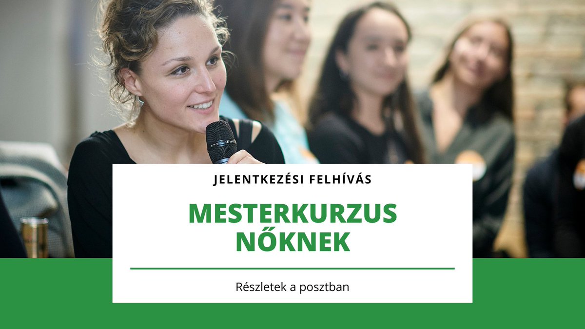 ⚠️Please note that this masterclass is for Hungarian-speaking applicants.

💡A Mesterkurzus Nőknek 10hónapos, munka mellett végezhető program. Célja, hogy csökkentse a nemek közötti egyenlőtlenséget a politikában, közszolgálatban, médiában.

Részletek:
👉cutt.ly/oeAhR2vQ