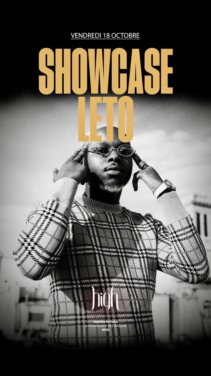 HighClubNice's tweet image. Vendredi 18 octobre @Leto_PSOTHUG en Showcase au High 🤩