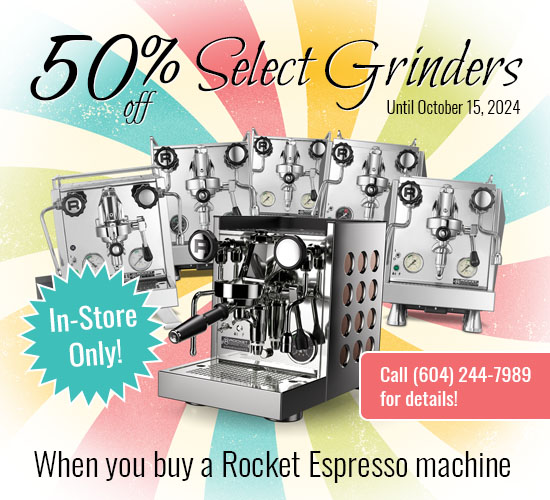 🚨 50% OFF Select Coffee Grinders! 🚨

Looking for the perfect grind? Now’s your chance! Get 50% OFF select grinders, but hurry – this deal is in-store only! ☕️

📍 Visit us today or give us a call for details! Don’t miss out on this limited-time offer! 😍