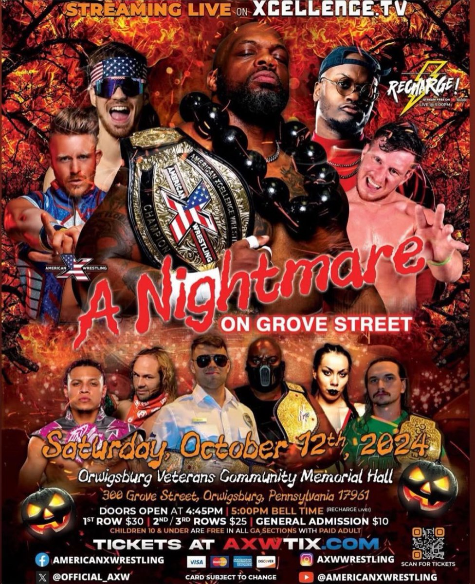 TheRonnieMoses's tweet image. TOMORROW NIGHT! @SecurityIncPro will show why we are HEROES AND CHAMPIONS, when we report for duty in a Prison Yard match to put Golden Era ON LOCKDOWN! 🚨
@Official_AXW #ANightmareOnGroveStreet 🎃 #JusticeForSecurityInc #AndStill #TagTeamChampions 

🎟️: AXWTIX.COM