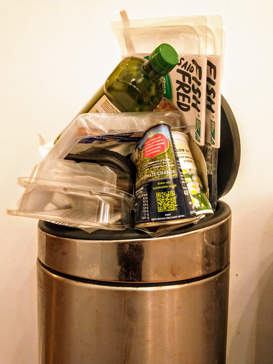 Do other families also play Jenga with their recycling? Loser takes it out.