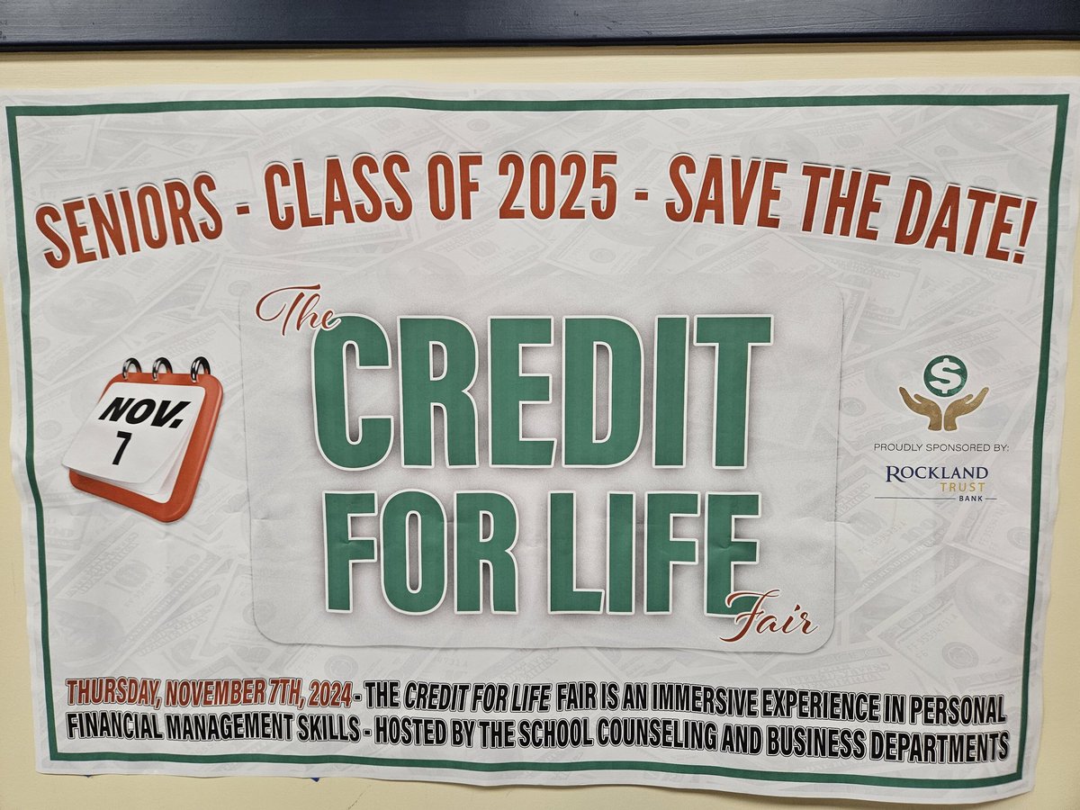 Whitman-Hanson Credit for Life fair is Thurs, Nov 7th. Working hard to make our students fiscally responsible! <a href="/WH_Super/">Jeff Szymaniak</a> <a href="/WHRHSGuidance/">WHRHS School Counseling</a> <a href="/DrCSJones/">Christopher Jones</a> <a href="/WHathletics/">Bob Rodgers</a> <a href="/gmferrojr/">George M. Ferro, Jr.</a> #whpantherpride