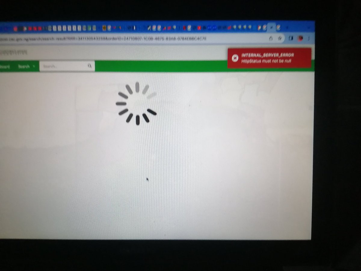 justbassey1's tweet image. @cacnigeria1
As I type this text, my system is still booting, waiting for report and if I refresh it will all go away.
So, I paid for company search and after Remita confirmed my payment. It took me back to the CAC website, where I met an error message. #internalServerError