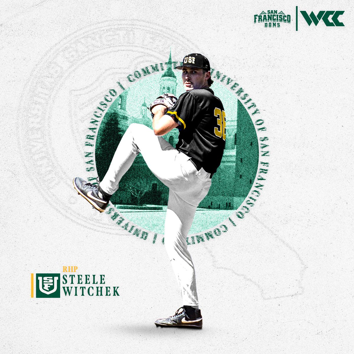 Steele Witchek (@steelewitchekjr) on Twitter photo I am very excited to announce my commitment to play baseball and study business at the University of San Francisco! I’d like to thank my coaches and family for making this opportunity possible. Special thanks to Coach Leach and the Modesto JC Pirates. Go Dons! I am very excited to announce my commitment to play baseball and study business at the University of San Francisco! I’d like to thank my coaches and family for making this opportunity possible. Special thanks to Coach Leach and the Modesto JC Pirates. Go Dons!