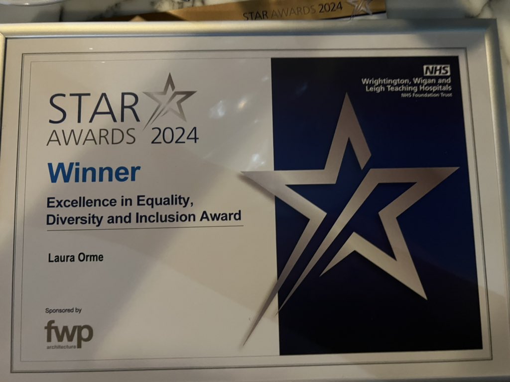 Absolutely thrilled that our ECLO Laura Orme has won the #WWLSTARAwards She has made a massive impact for patients with sight loss in Wigan #RNIB <a href="/RNIB/">RNIB</a>
