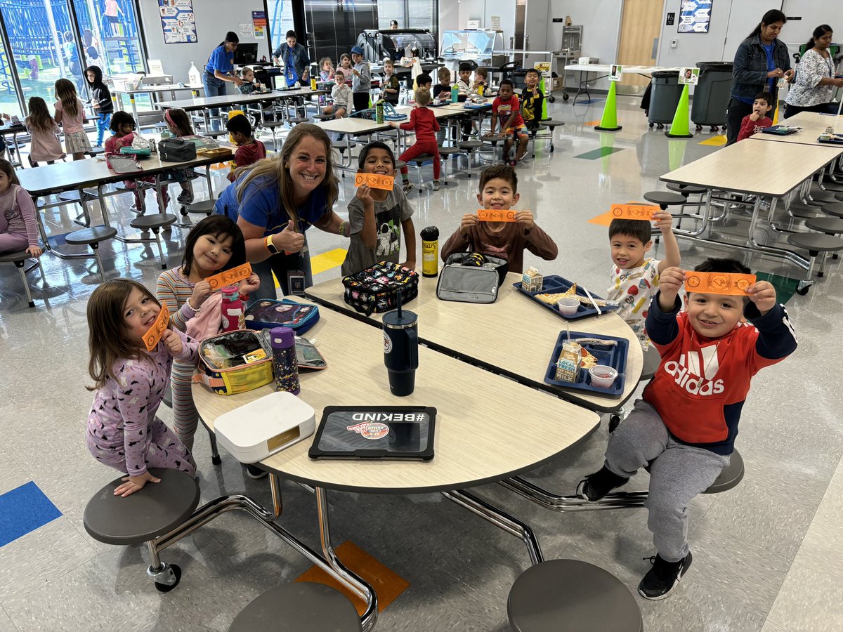 Celebrating our orange Eagle buck winners with a special lunch today! We are so proud of you for keeping safe hands all week! #BetterTogether