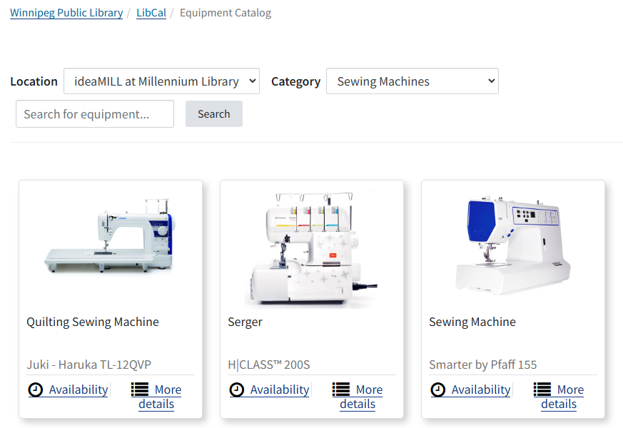 I was today years old when I discovered that the awesome <a href="/wpglibrary/">Winnipeg Public Library</a>'s ideaMILL not only has 3D printers and scanners, but also has 3 sewing machines too!