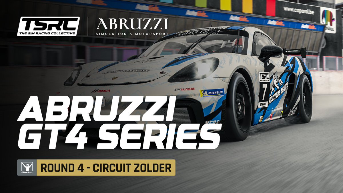 TSRC_Official's tweet image. Join us live for the fourth round of the Abruzzi GT4 Series at Zolder!

📺 youtube.com/watch?v=1OpIBT…