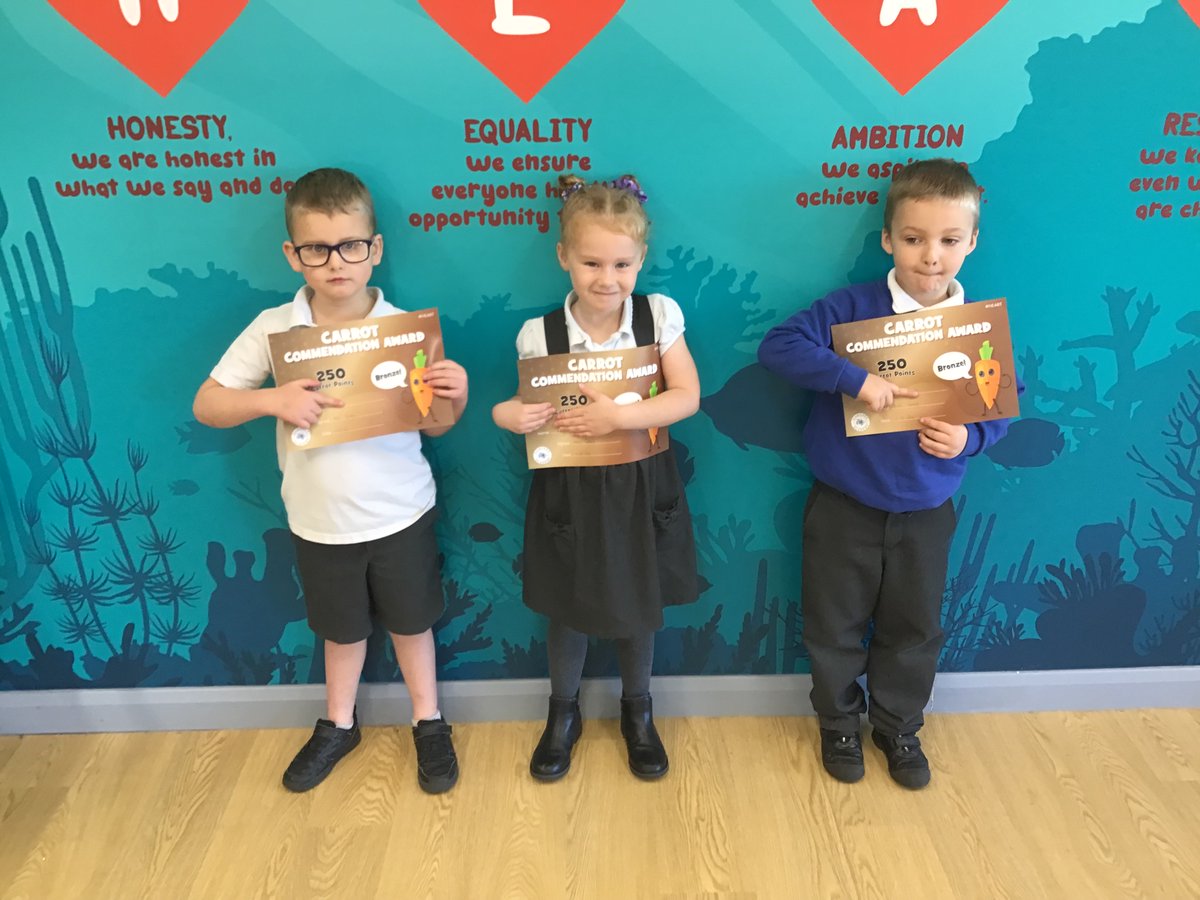 Hooray! The carrots are adding up and we have three more Carrot champions! Well done and keep it up.