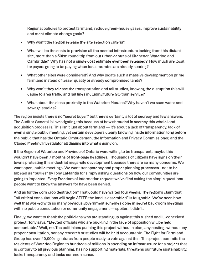 Proud to stand with my neighbours as our country celebrates Thanksgiving and gratitude for the bounty our fields yield.

#NoFarmlandNoFood #FightForFarmland