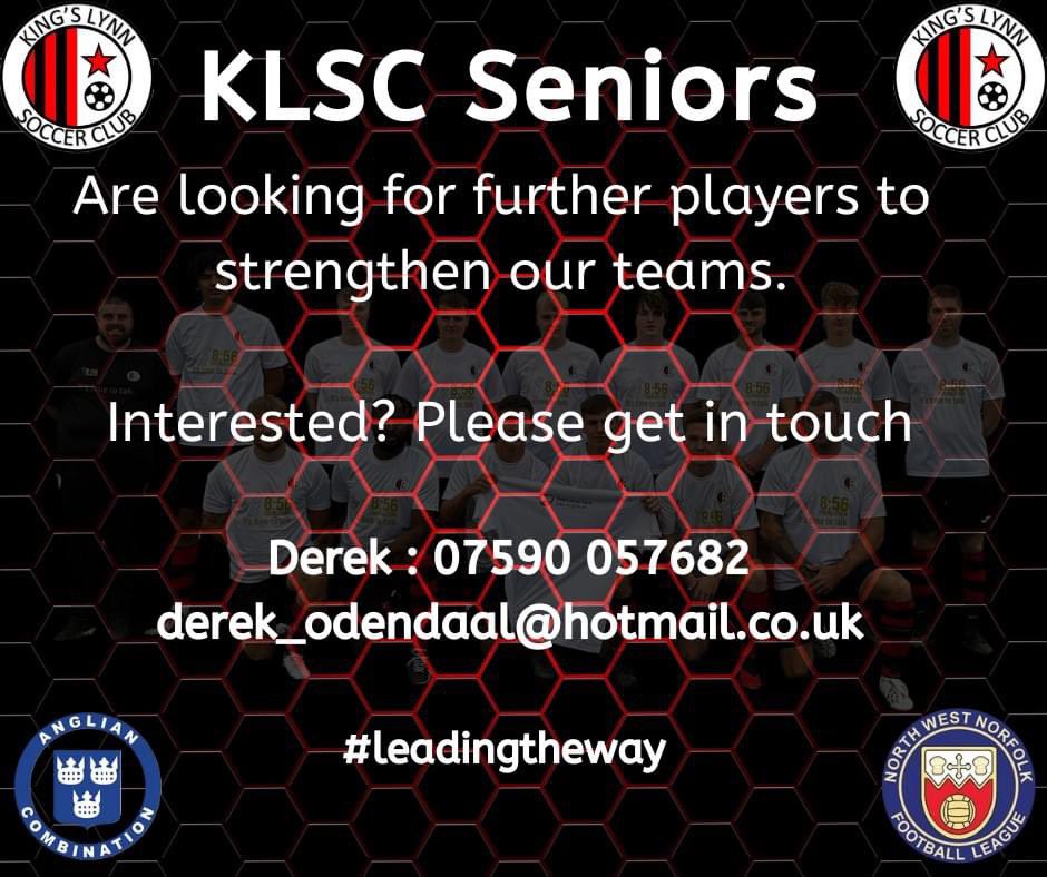 <a href="/NWNLeague/">North West Norfolk Football League</a> <a href="/FootballNorfolk/">Norfolk Football</a> <a href="/AnglianCom/">Fosters Solicitors Anglian Combination</a> <a href="/ReviewAnglian/">Anglian Combination Review</a>