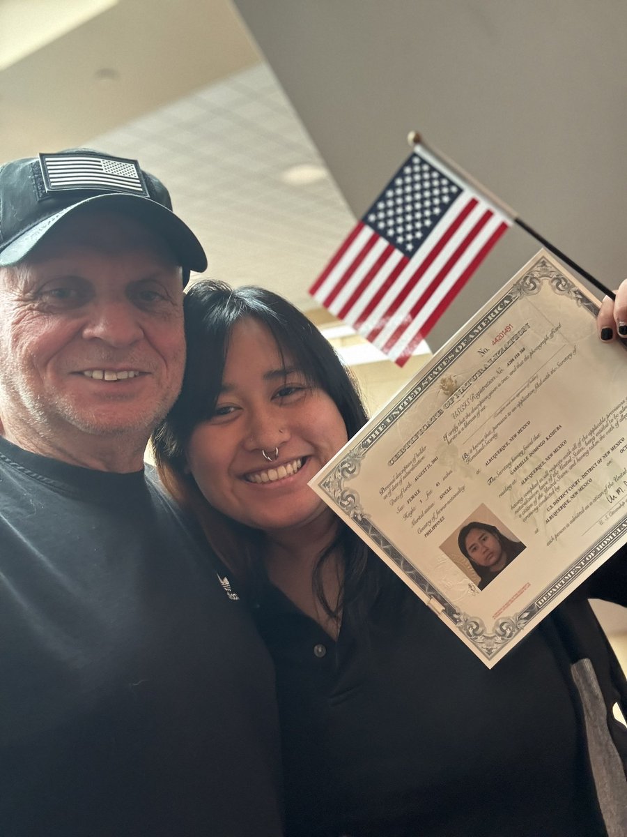 It’s official- Daughter is 🇺🇸
