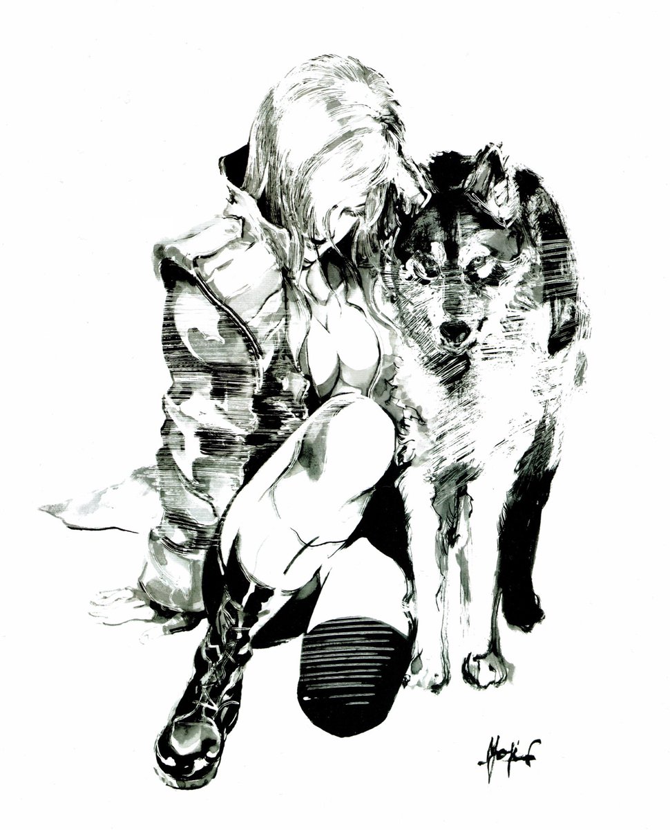 Concept art | Metal Gear Solid - Sniper Wolf

Artist: Yoji Shinkawa
