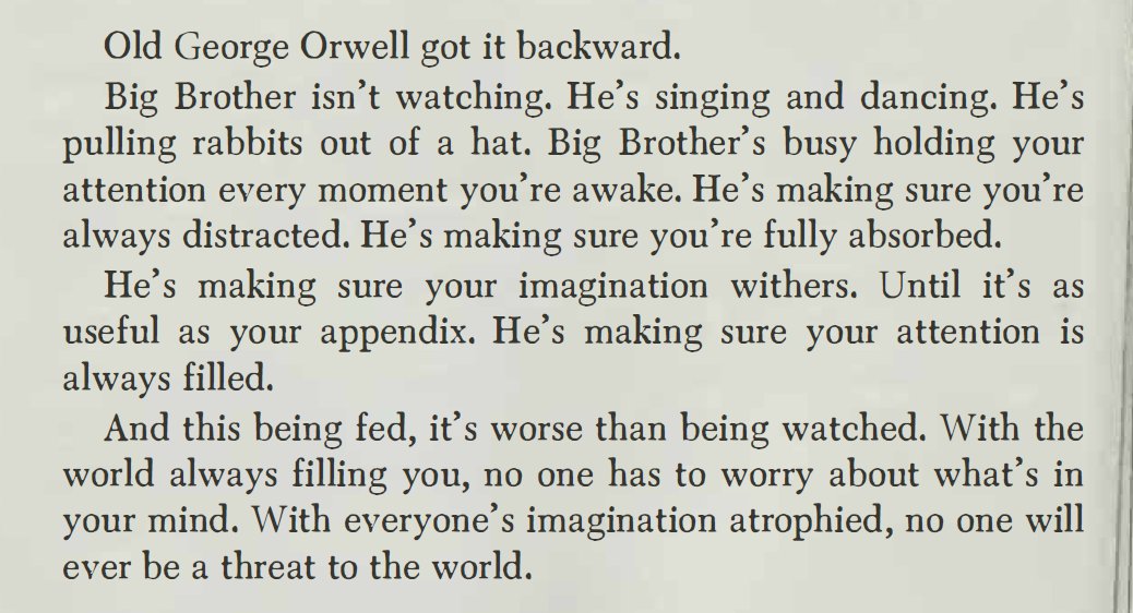 KnowledgeArchiv's tweet photo. Chuck Palahniuk nails it even better than Orwell... https://t.co/MYZTAQRuoY