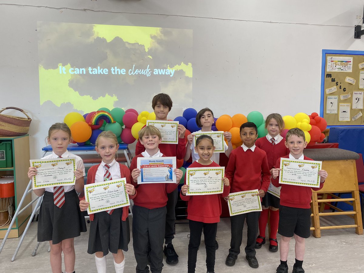 This week’s Bee Award certificates and Lexia certificates. Well done to everyone.