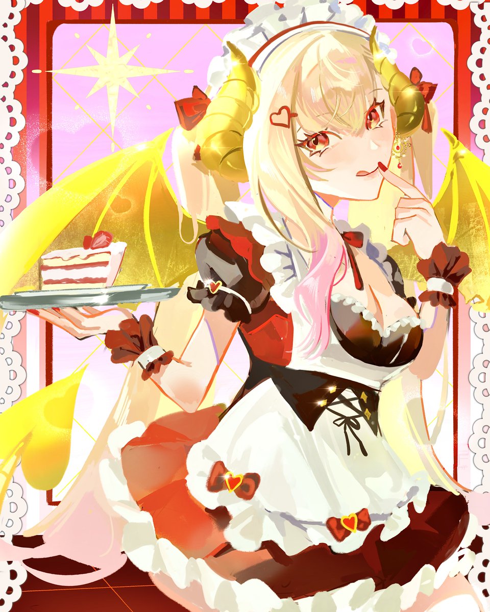 お帰りなさいませ、ご主人様！

𝓦𝓮𝓵𝓬𝓸𝓶𝓮 𝓫𝓪𝓬𝓴 𝓱𝓸𝓶𝓮, 𝓶𝓪𝓼𝓽𝓮𝓻!
𝓘𝓯 𝔂𝓸𝓾 𝓭𝓸𝓷'𝓽 𝓱𝓾𝓻𝓻𝔂 𝓾𝓹 𝓪𝓷𝓭 𝓮𝓷𝓽𝓮𝓻, 𝓘 𝓶𝓲𝓰𝓱𝓽 𝓮𝓪𝓽 𝔂𝓸𝓾𝓻 𝔂𝓾𝓶𝓶𝔂 𝓬𝓪𝓴𝓮!
(｡•̀ᴗ-)✧~♡

🎨: @/miaowpuff 

#quinnillust #Vtuber #ENVtuber