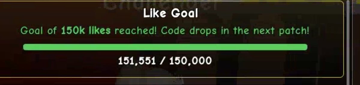 Thank you for 150,000 likes!  

Use limited-time code "150KL" for the new code!  

Next like goal reward at 175,000 likes  

#passthebomb #Roblox
