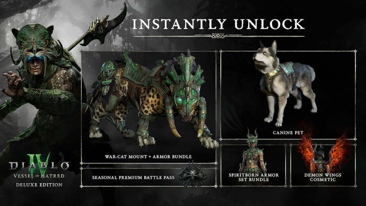 In honor of the Vessel of Hatred launch, I'm giving away a DELUXE #DiabloIV expansion!

To enter:
✅Follow <a href="/emeelzia/">emeelzia</a> and <a href="/Diablo/">Diablo</a> 
❤️Like this tweet
🔁Retweet

Winner will be chosen on 10/14/24. More chances to win on my Twitch stream! #DiabloPartner